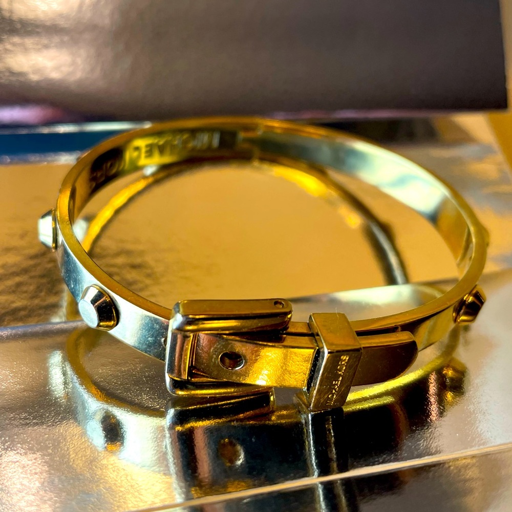 Michael Kors Hinged Bracelet; Adjustable Buckle Closure